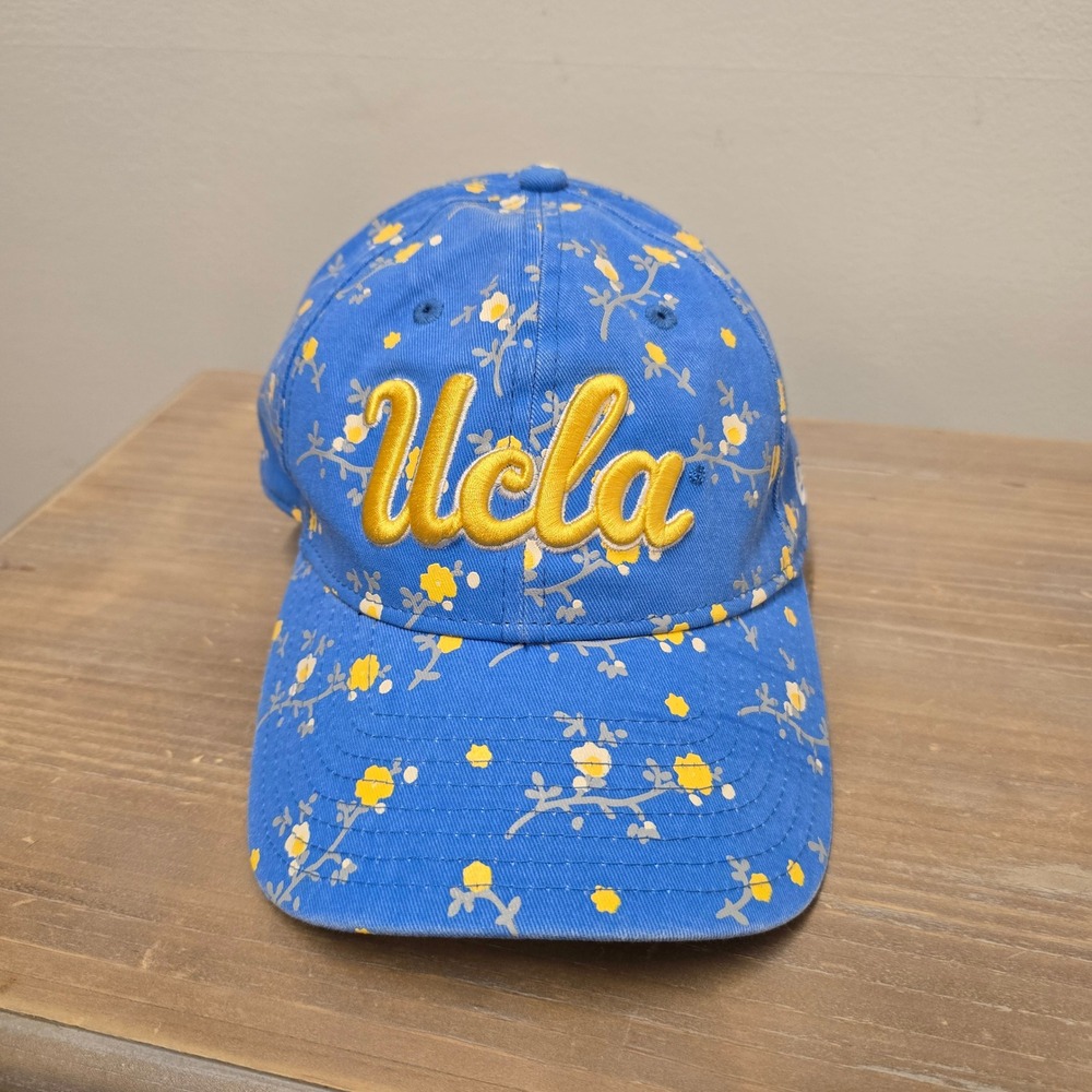 New Era 9TWENTY UCLA Bruins Women Floral Adjustable Hat Blue Yellow Script Cap